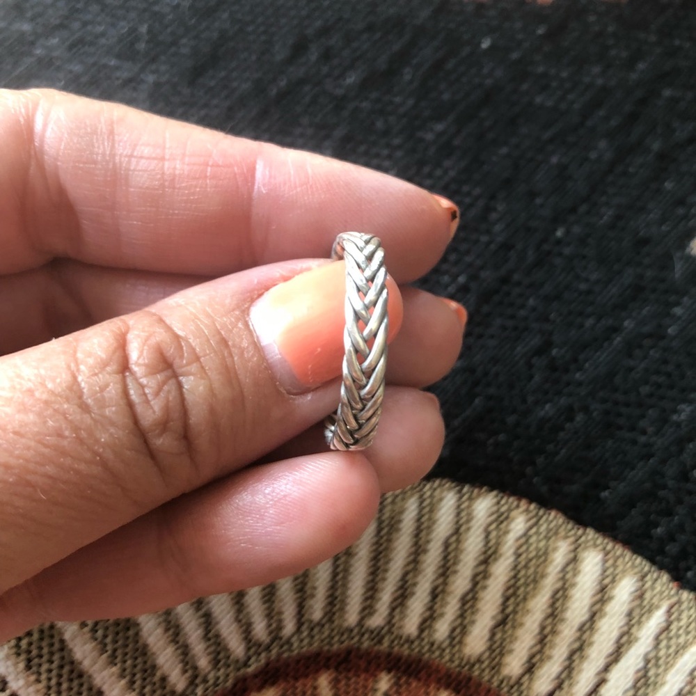 Braided silver ring ❤️ - Picture 3 of 3